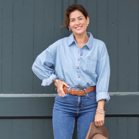 One Wednesday x Jilly Box Chambray Button Up - Picture 2 of 5